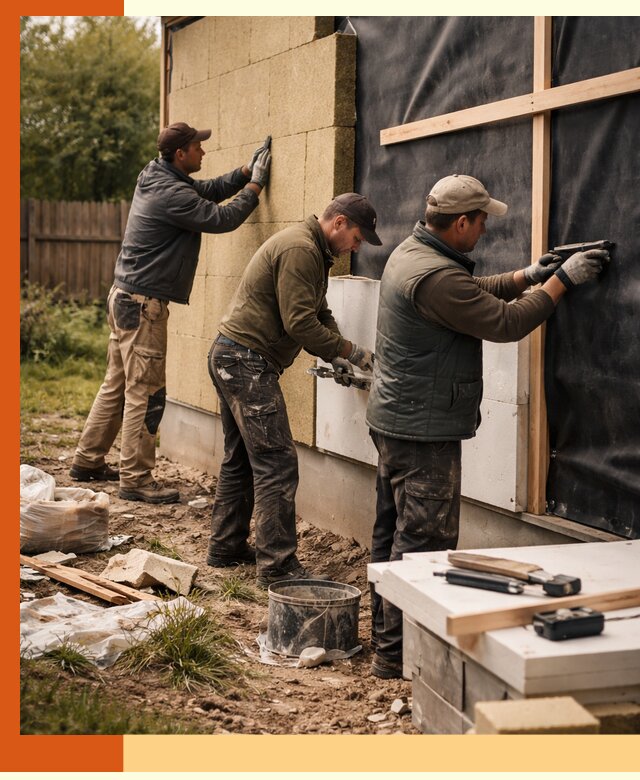 Утепление дачного дома под ключ в таре